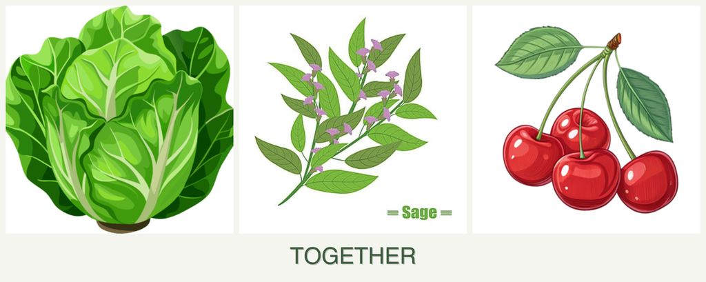 Can you plant lettuce, sage and cherries together?