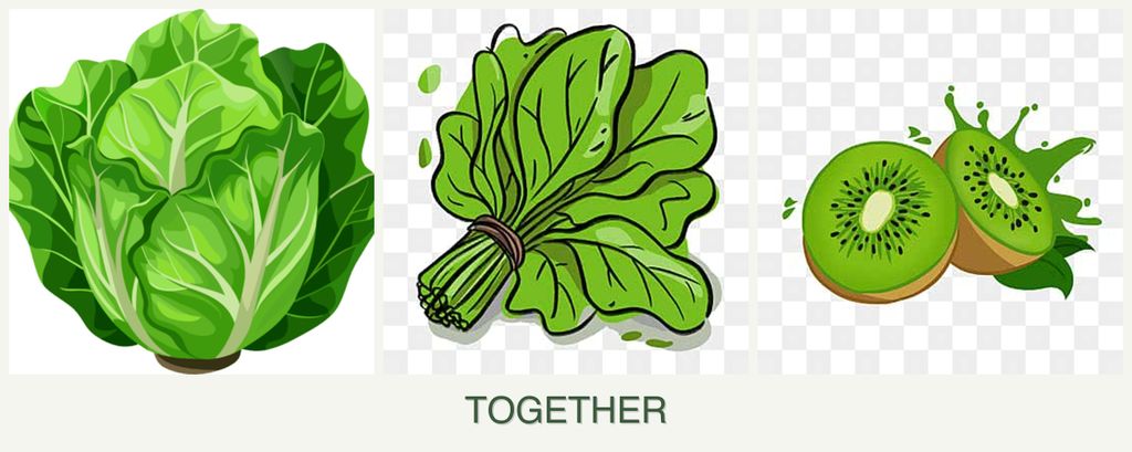 Can you plant lettuce, spinach and kiwi together?