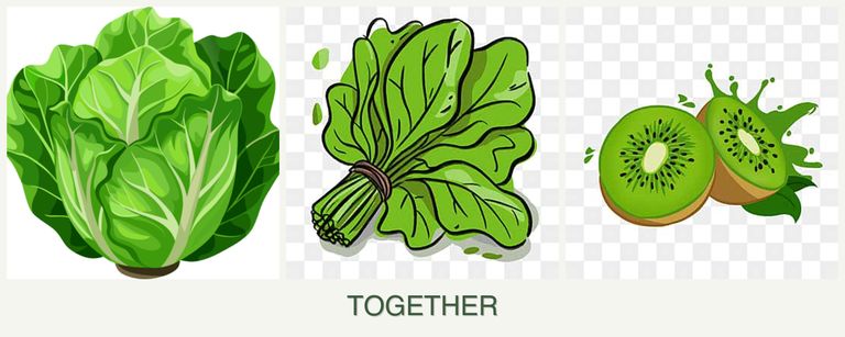 Can you plant lettuce, spinach and kiwi together?
