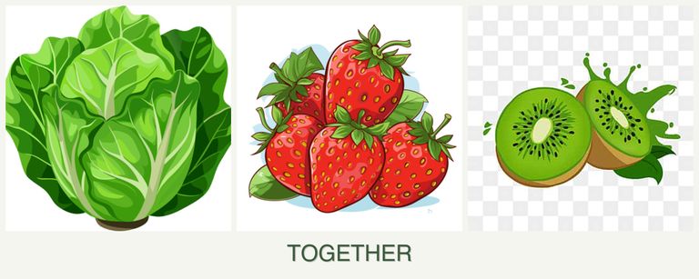 Can you plant lettuce, strawberries and kiwi together?