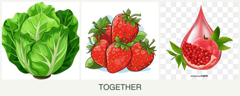 Can you plant lettuce, strawberries and pomegranates together?