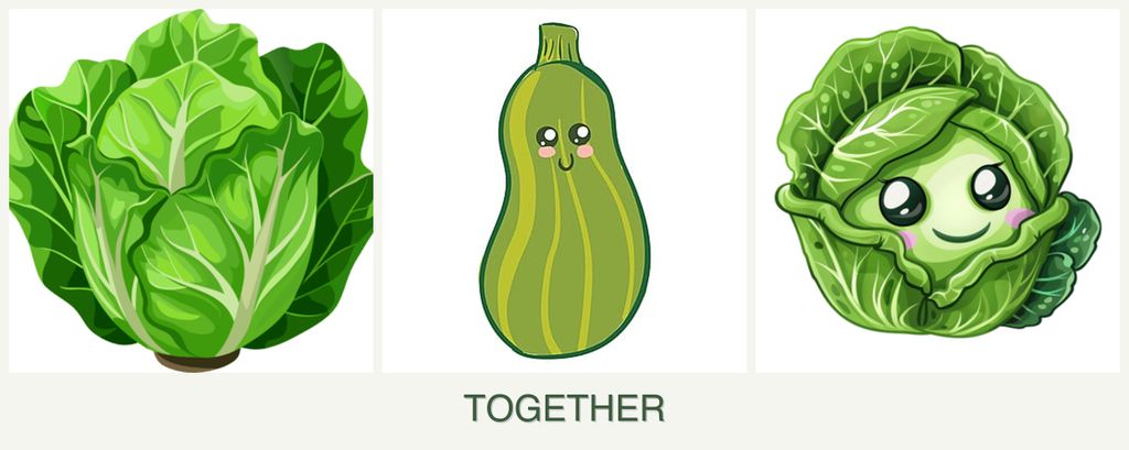 Can you plant lettuce, zucchini and cabbage together?