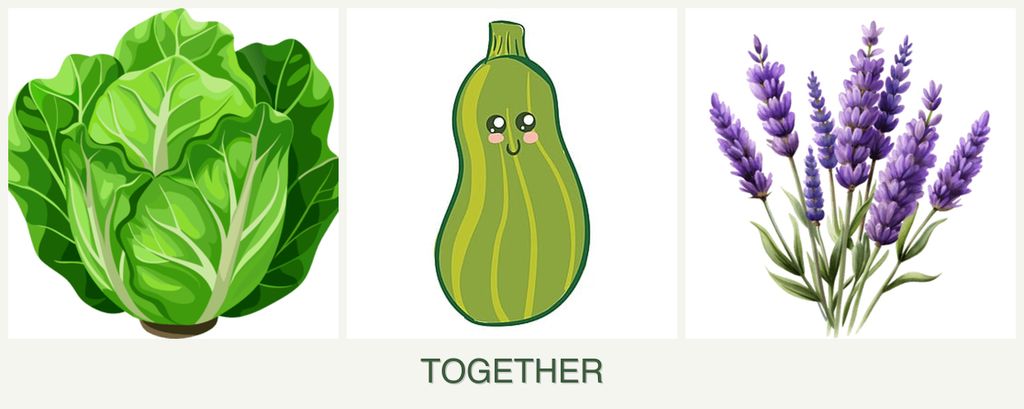 Can you plant lettuce, zucchini and lavender together?