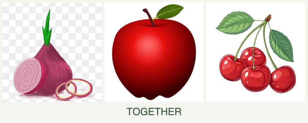Can you plant onions, apples and cherries together?