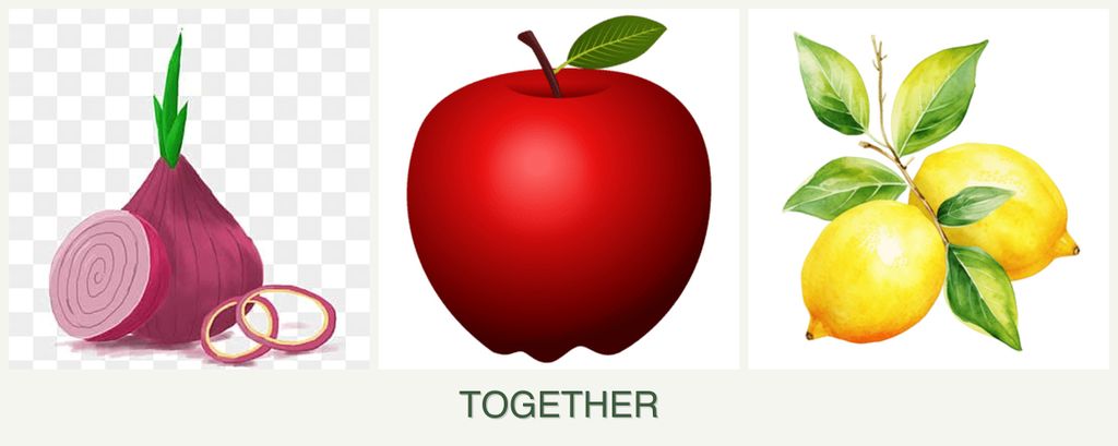 Can you plant onions, apples and lemons together?