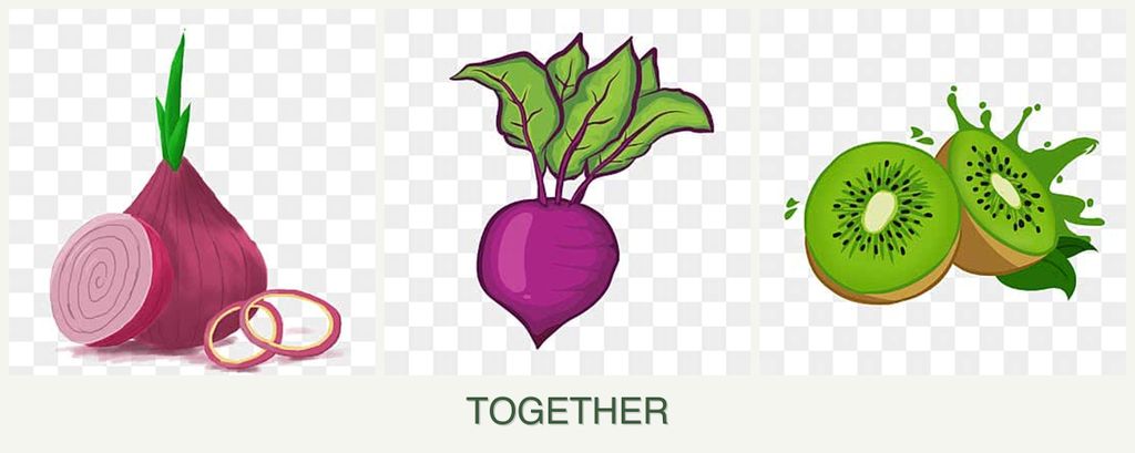 Can you plant onions, beets and kiwi together?