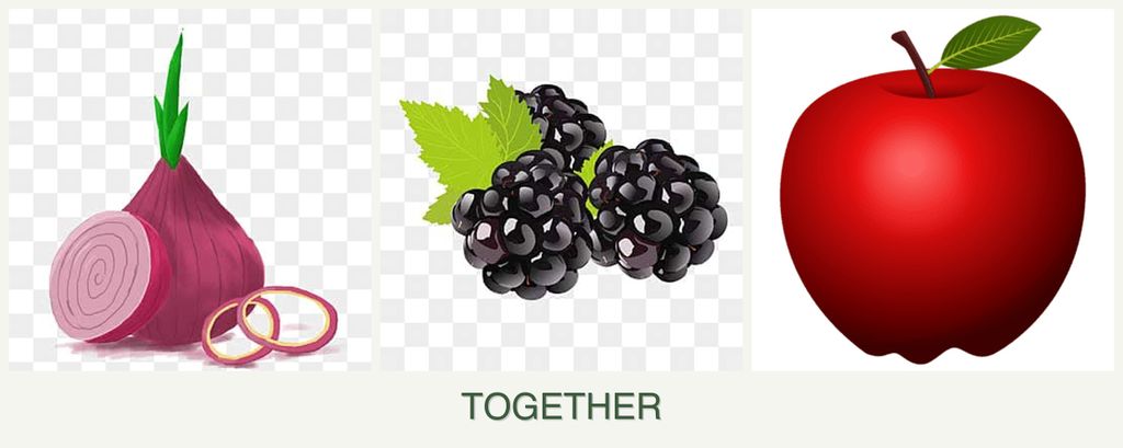 Can you plant onions, blackberries and apples together?
