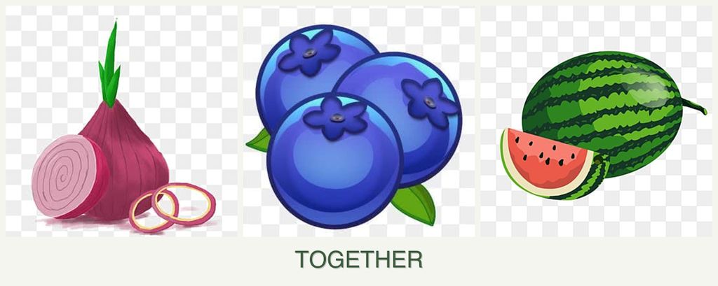 Can you plant onions, blueberries and melons together?