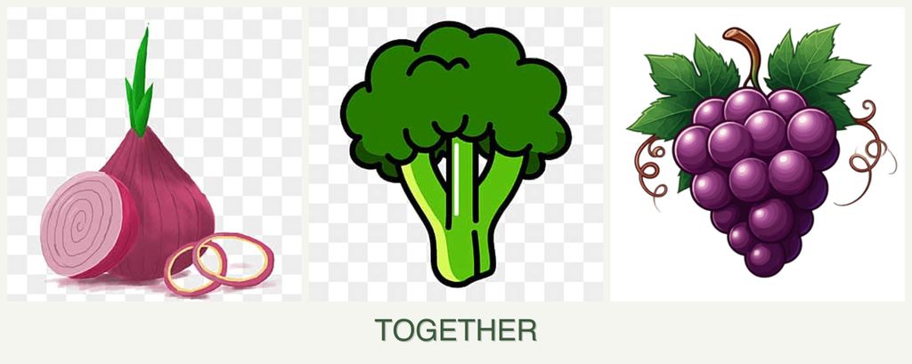 Can you plant onions, broccoli and grapes together?