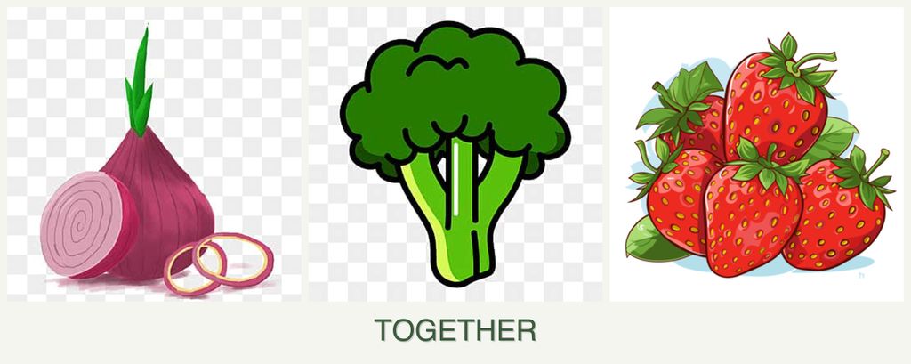 Can you plant onions, broccoli and strawberries together?