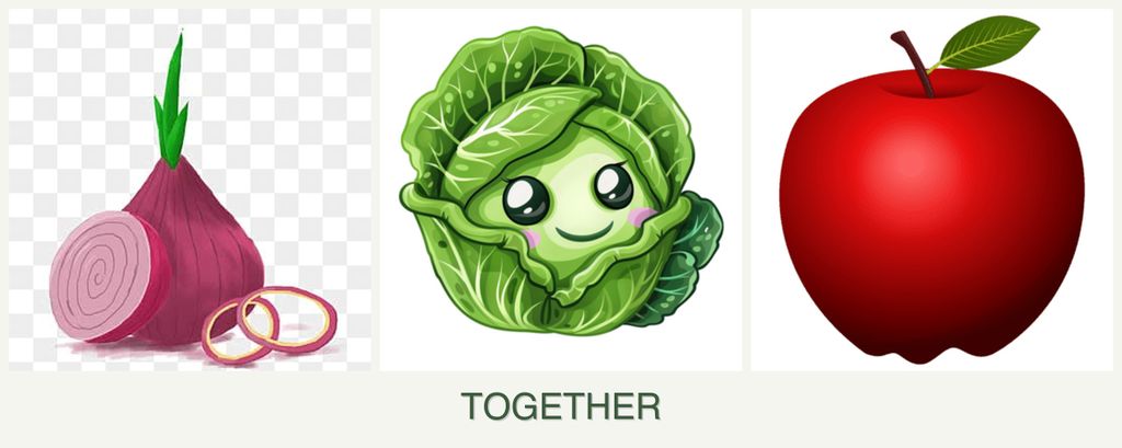 Can you plant onions, cabbage and apples together?