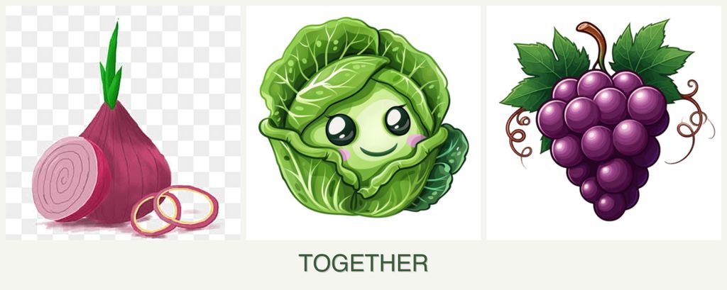 Can you plant onions, cabbage and grapes together?