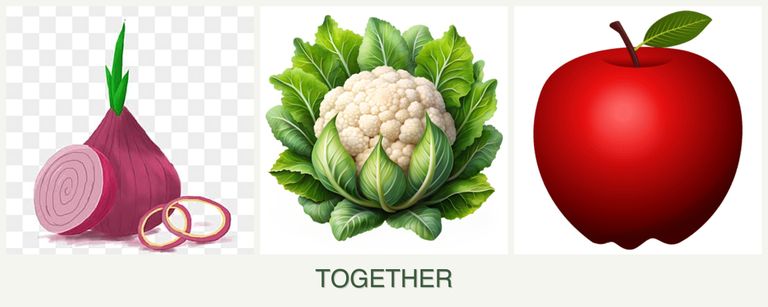 Can you plant onions, cauliflower and apples together?