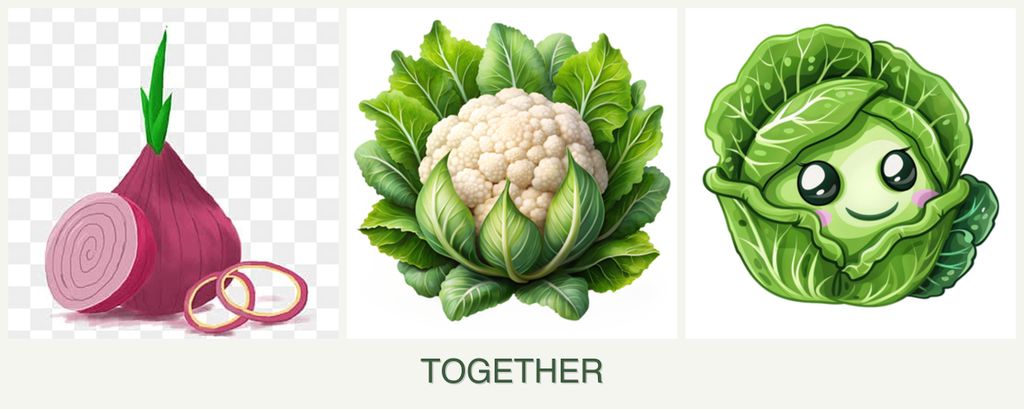 Can you plant onions, cauliflower and cabbage together?