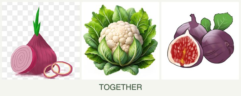 Can you plant onions, cauliflower and figs together?