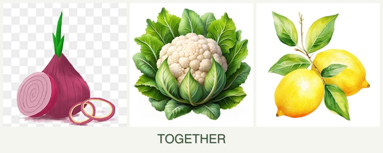 Can you plant onions, cauliflower and lemons together?