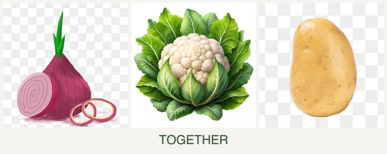 Can you plant onions, cauliflower and potatoes together?
