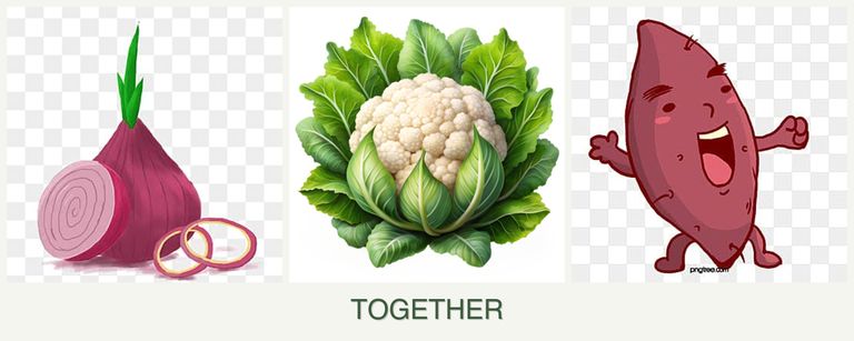 Can you plant onions, cauliflower and sweet potatoes together?