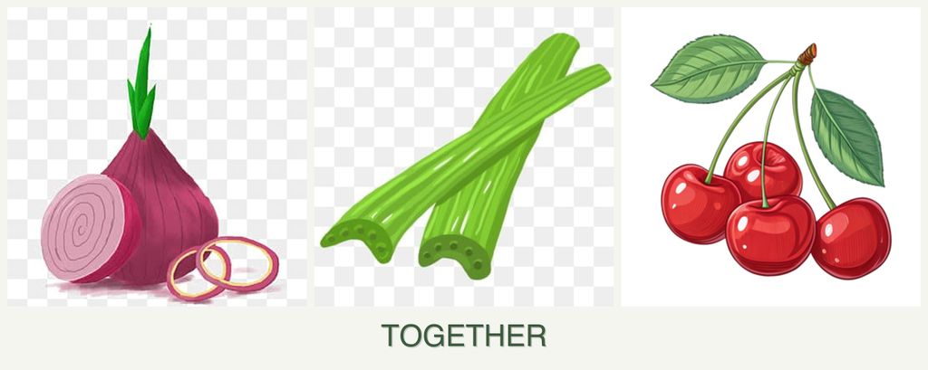 Can you plant onions, celery and cherries together?