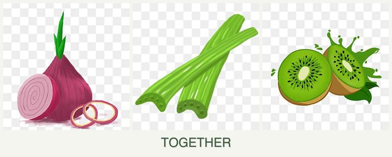 Can you plant onions, celery and kiwi together?