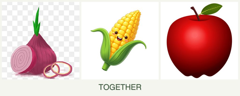 Can you plant onions, corn and apples together?