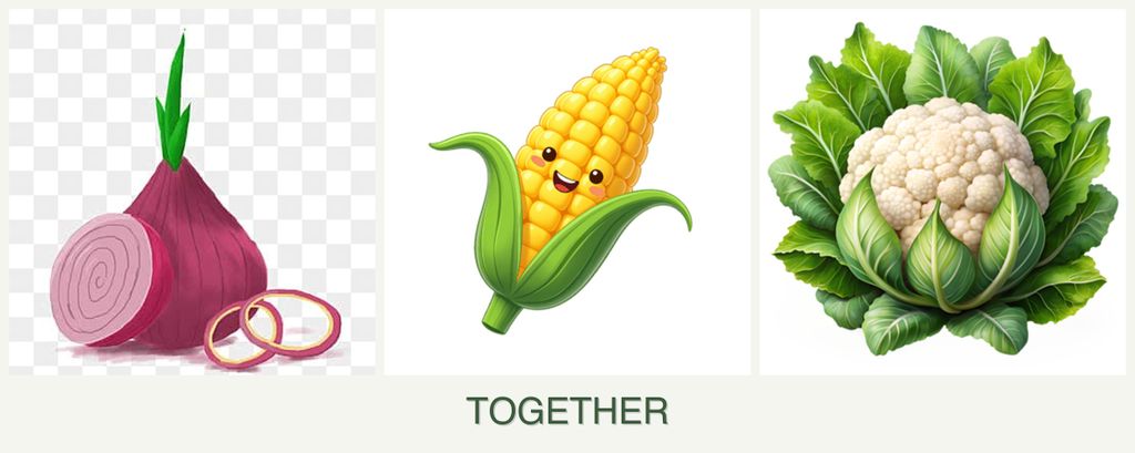 Can you plant onions, corn and cauliflower together?
