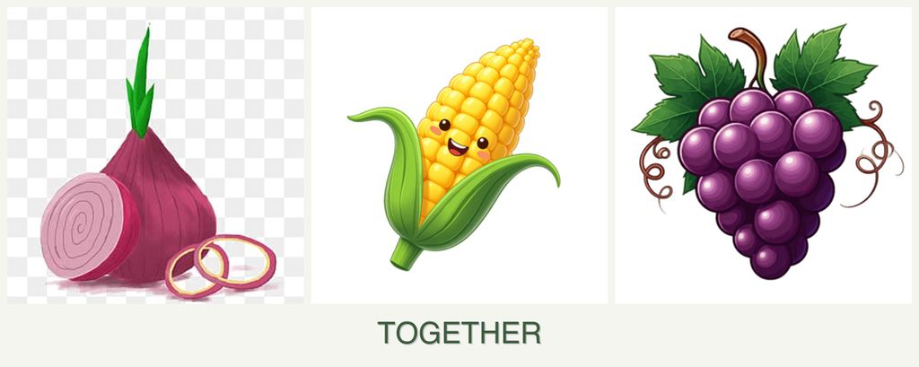 Can you plant onions, corn and grapes together?