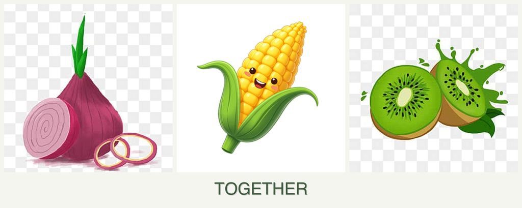 Can you plant onions, corn and kiwi together?