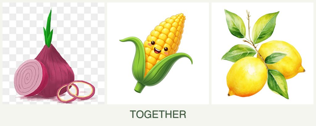 Can you plant onions, corn and lemons together?