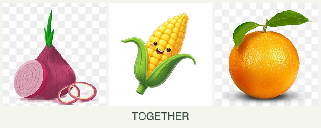 Can you plant onions, corn and oranges together?