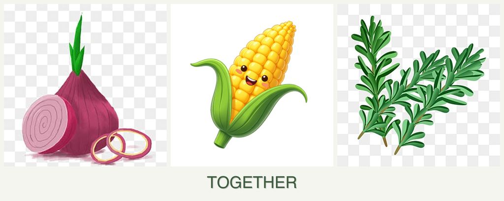 Can you plant onions, corn and rosemary together?
