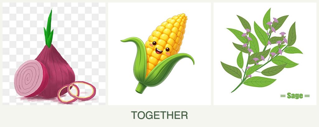 Can you plant onions, corn and sage together?