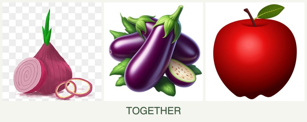 Can you plant onions, eggplant and apples together?