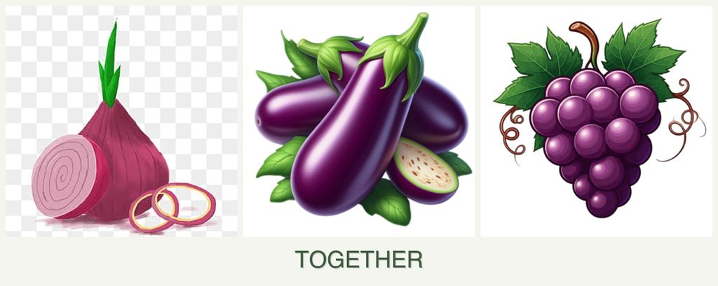 Can you plant onions, eggplant and grapes together?