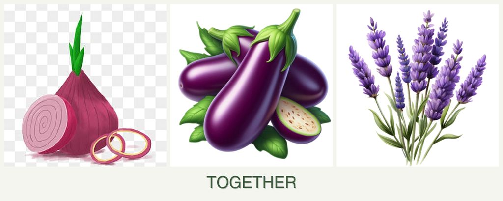 Can you plant onions, eggplant and lavender together?