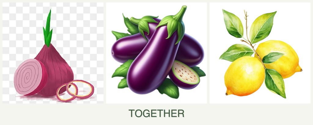 Can you plant onions, eggplant and lemons together?