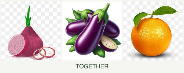 Can you plant onions, eggplant and oranges together?