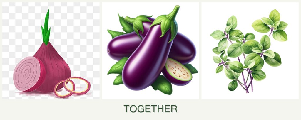 Can you plant onions, eggplant and oregano together?