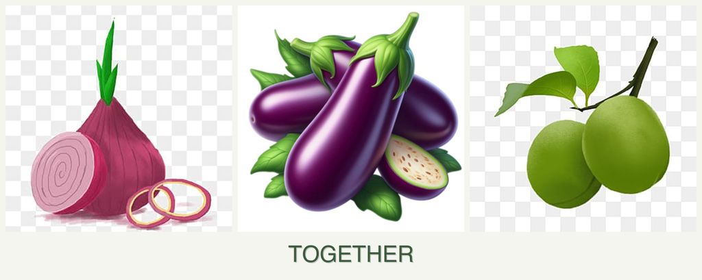 Can you plant onions, eggplant and plums together?