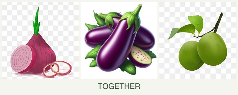 Can you plant onions, eggplant and plums together?