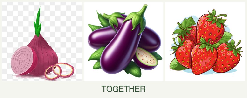 Can you plant onions, eggplant and strawberries together?