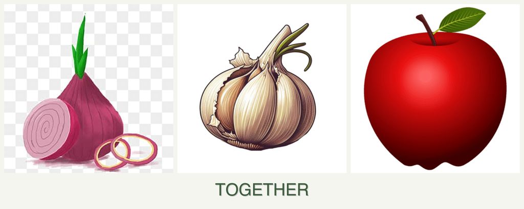 Can you plant onions, garlic and apples together?