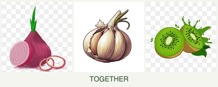 Can you plant onions, garlic and kiwi together?