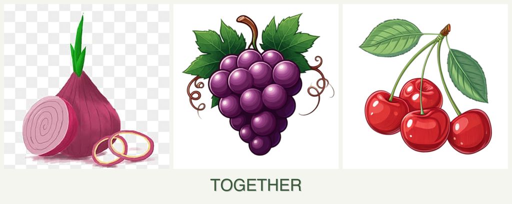 Can you plant onions, grapes and cherries together?