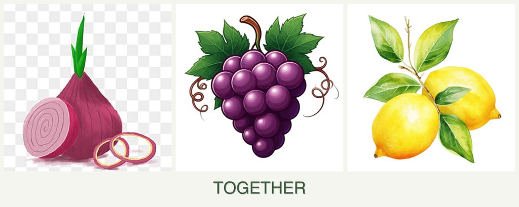 Can you plant onions, grapes and lemons together?