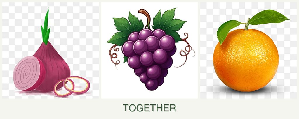 Can you plant onions, grapes and oranges together?