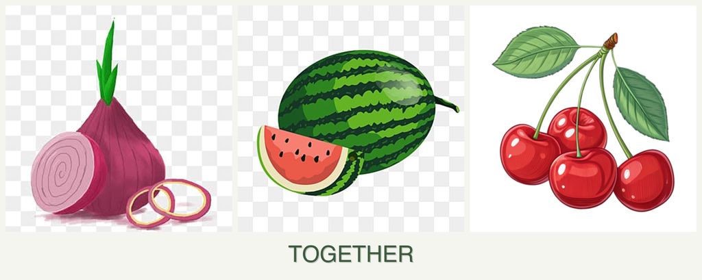 Can you plant onions, melons and cherries together?
