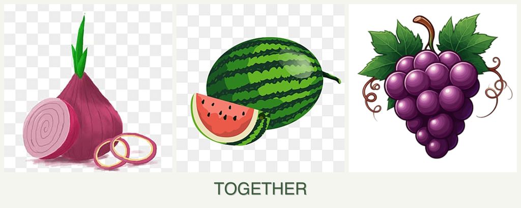 Can you plant onions, melons and grapes together?