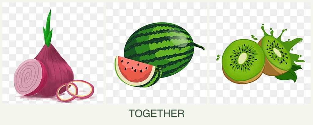 Can you plant onions, melons and kiwi together?
