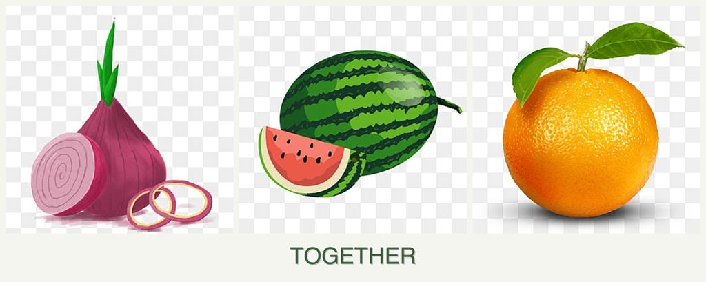 Can you plant onions, melons and oranges together?